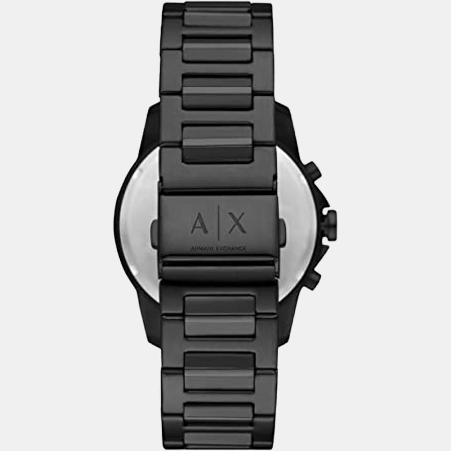 Armani Exchange Chronograph Stainless Steel Black Dial Quartz AX1722 Mens  Watch