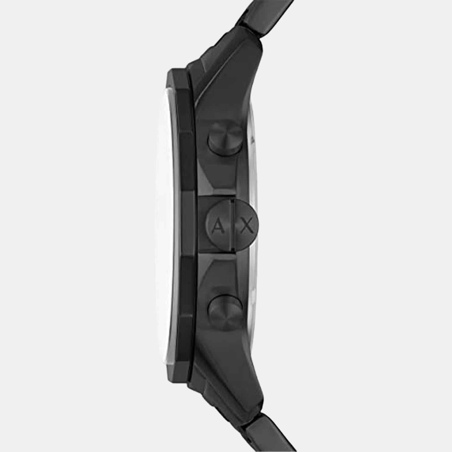 Armani Exchange Men Round Black watch