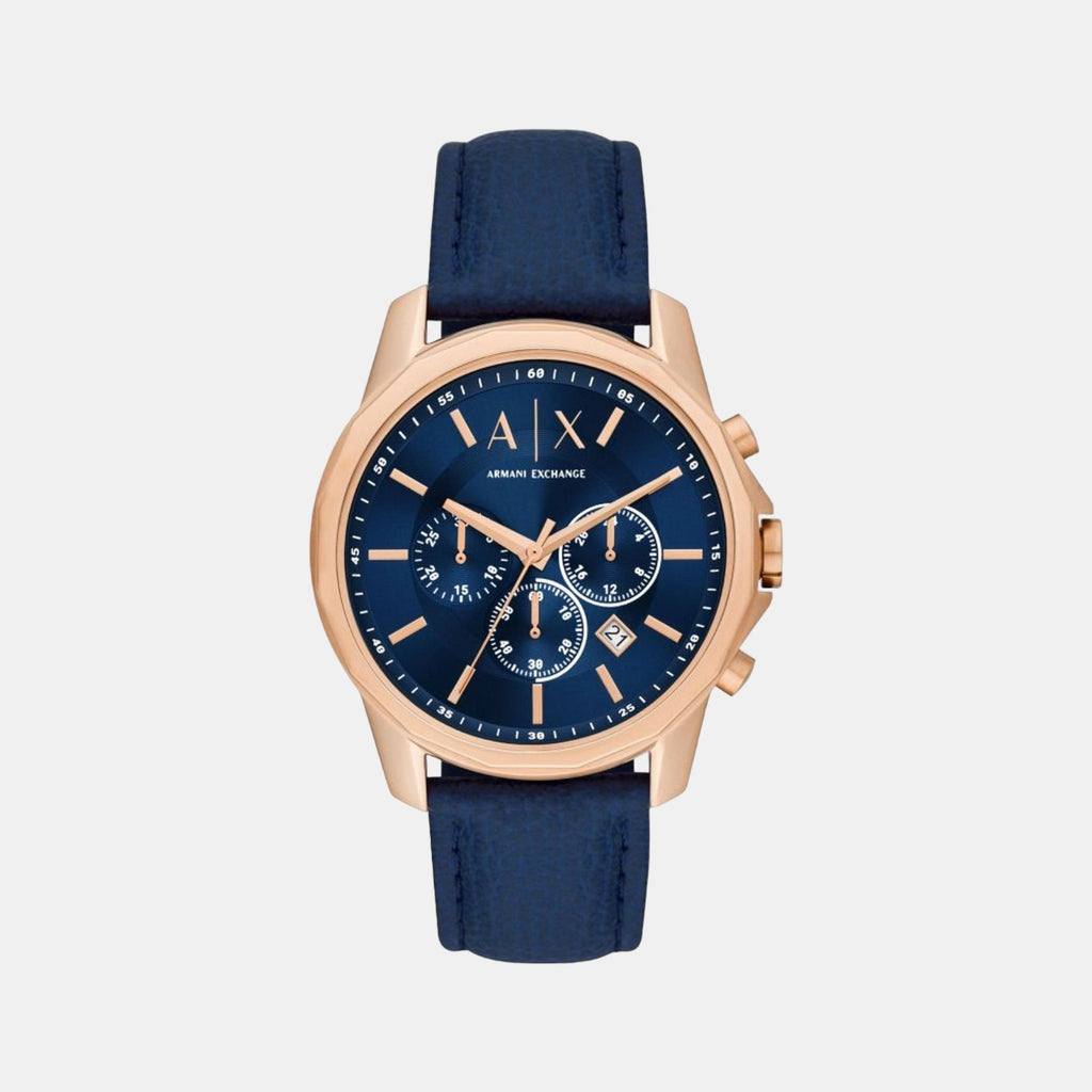 Armani Exchange Round Blue Chronograph watch