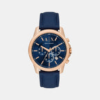 Armani Exchange Round Blue Chronograph watch