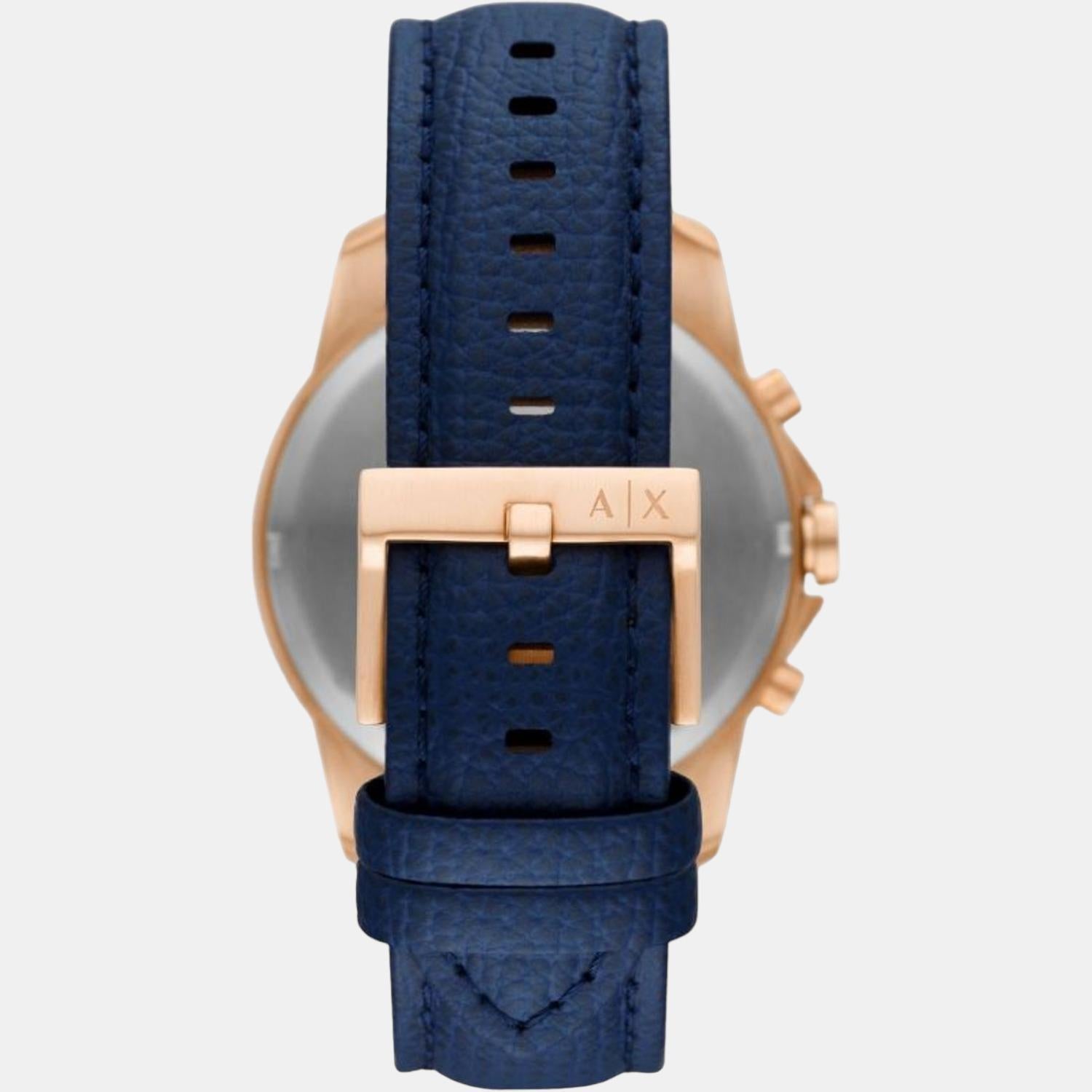 Armani exchange outlet blue chronograph watch