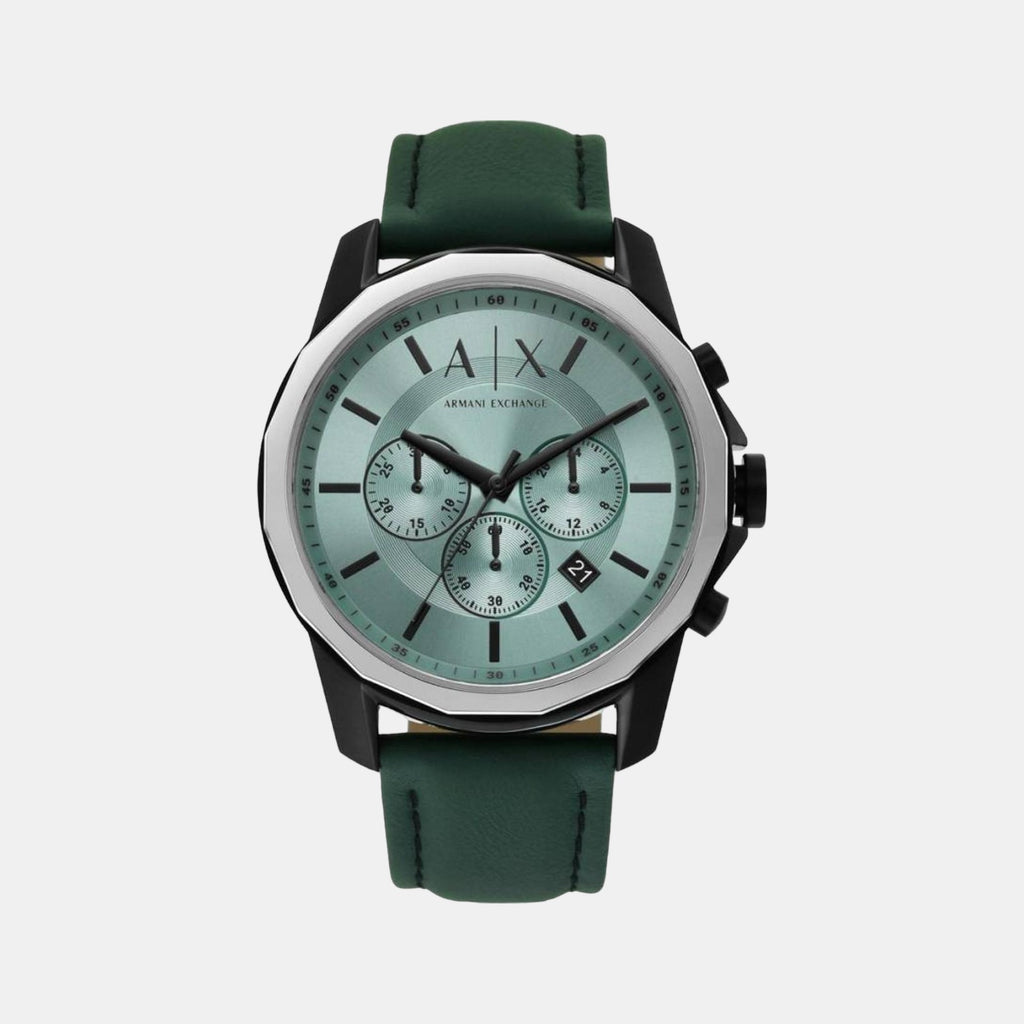 Armani Exchange Round Green Chronograph watch