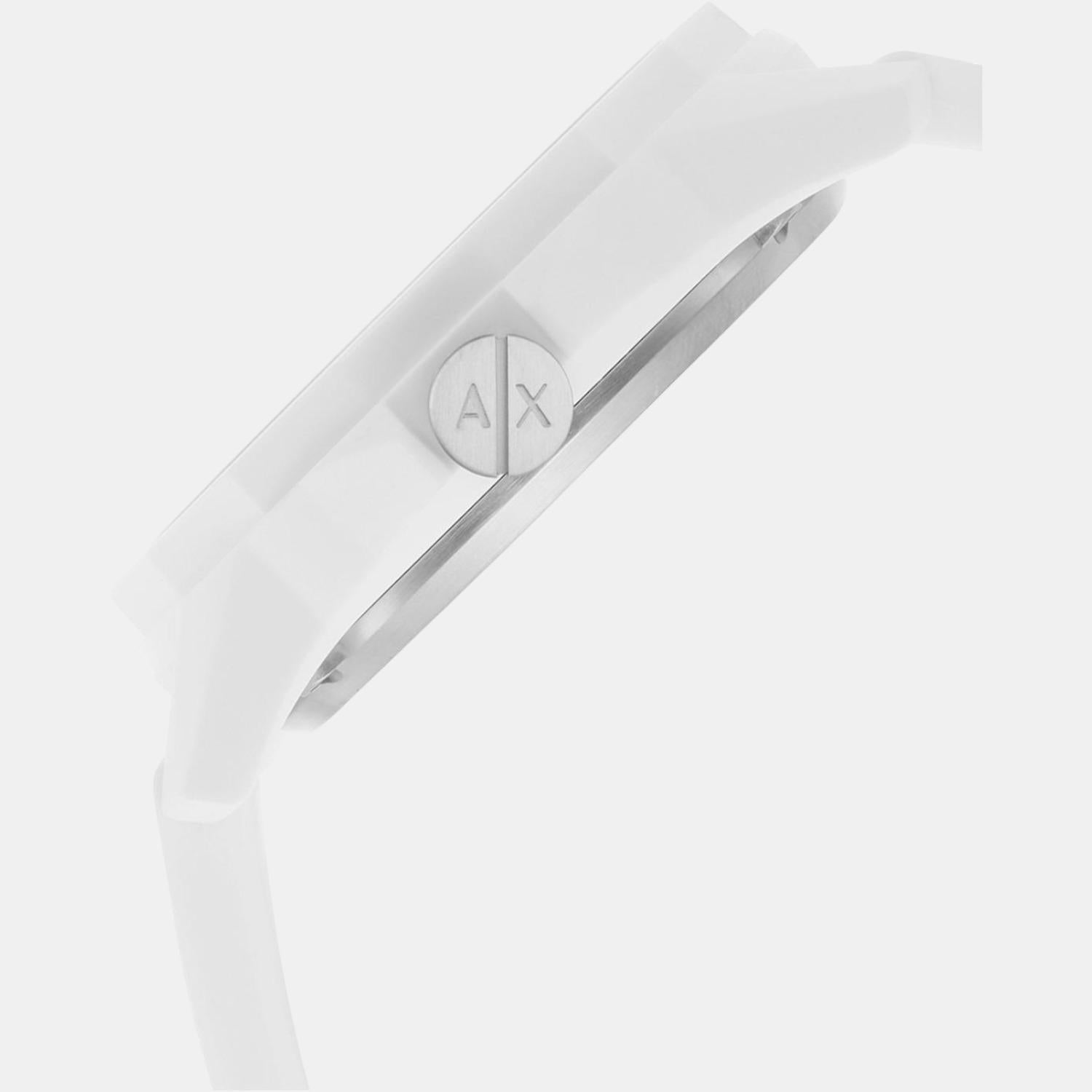 Armani Exchange Silicone Silver watch