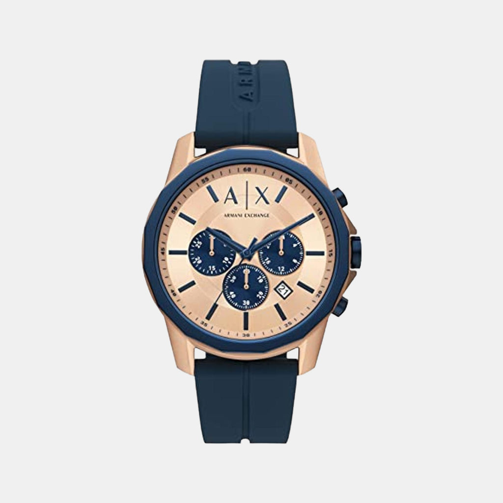 Armani Exchange Round Rose Gold Chronograph watch