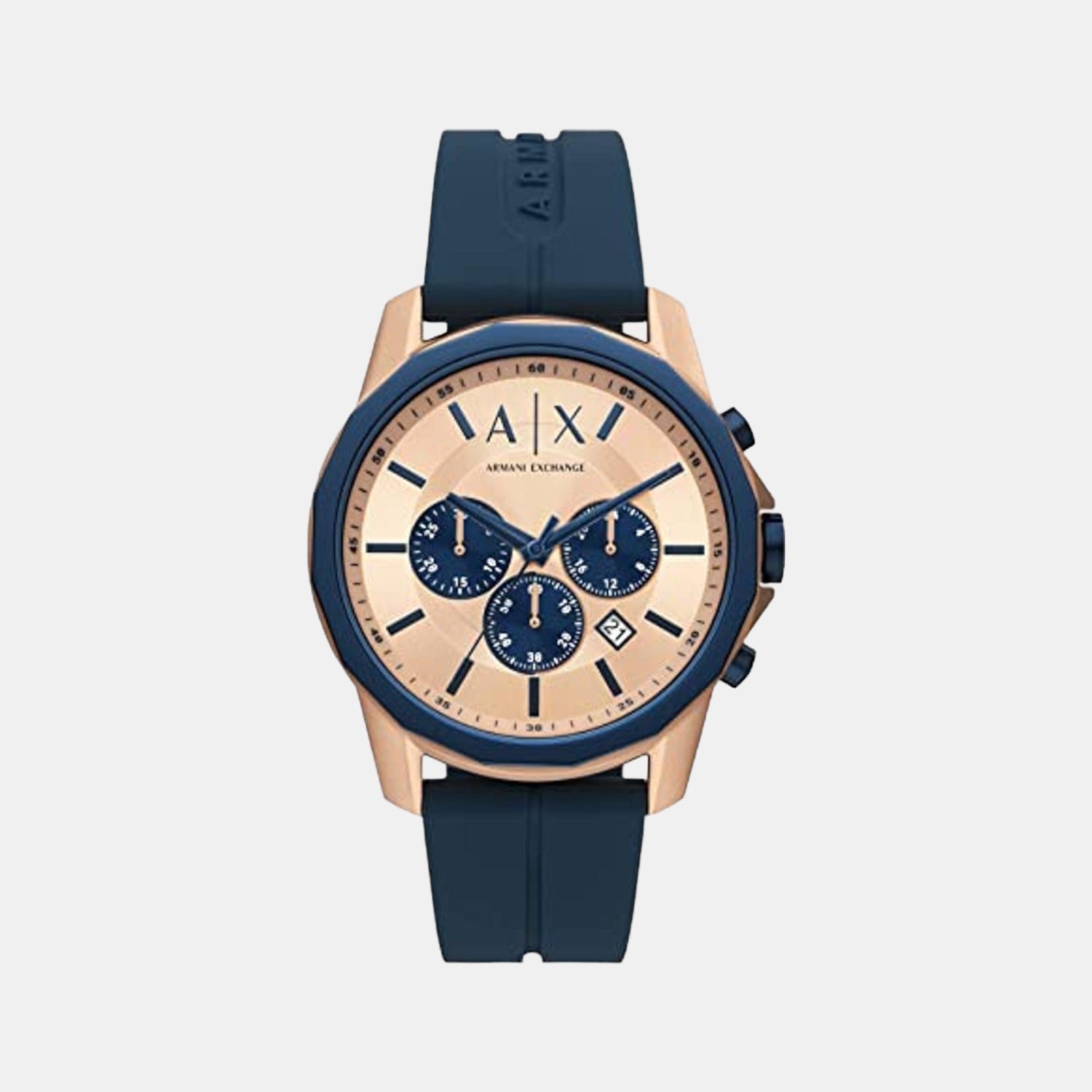 Armani Exchange Round Rose Gold Chronograph watch
