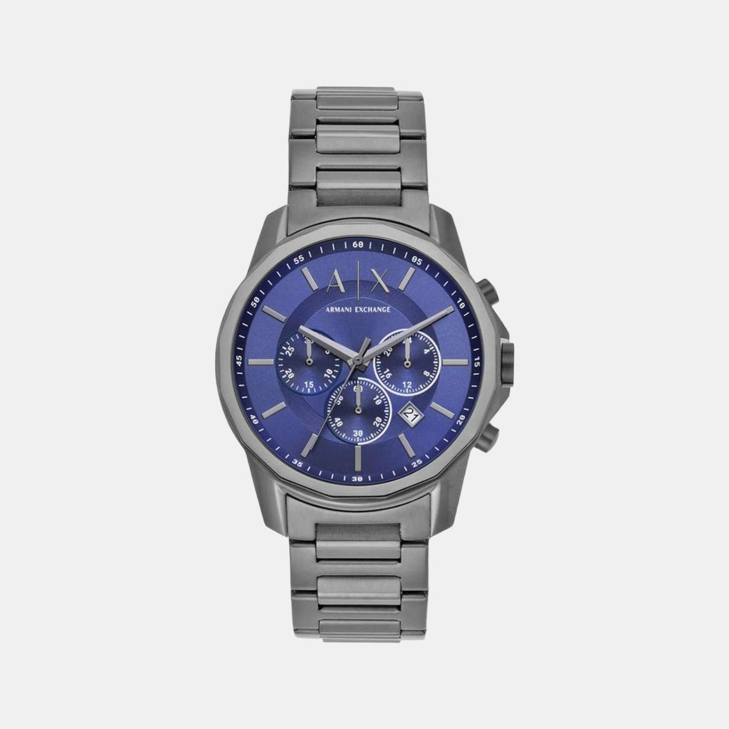 Armani Exchange Round Blue Chronograph watch