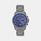 Armani Exchange Round Blue Chronograph watch