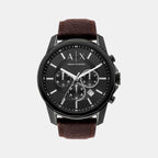 Armani Exchange Round Black Chronograph watch