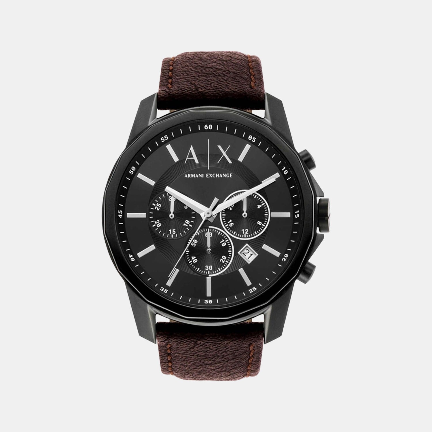 Armani Exchange Round Black Chronograph watch