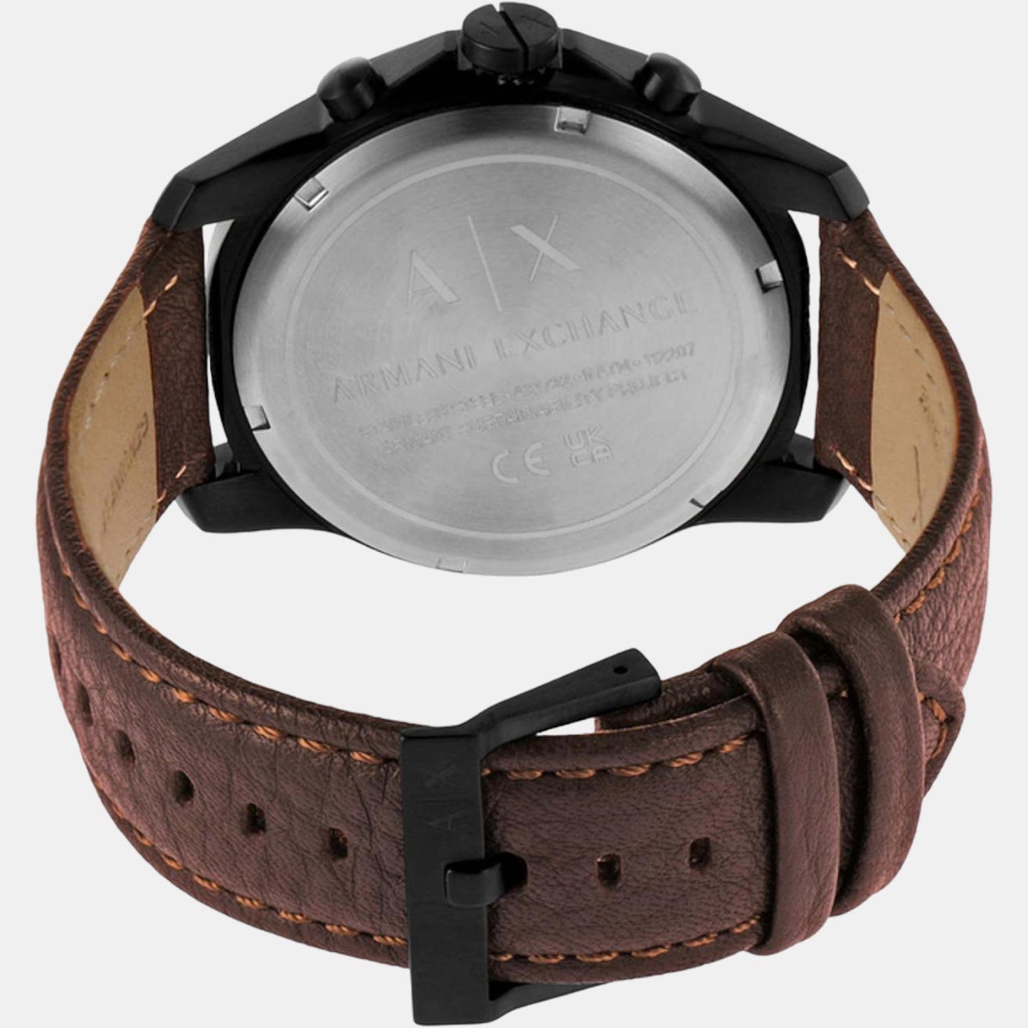 Armani Exchange Male Black Leather Chronograph | Watch Time Armani Exchange – Quartz In Just