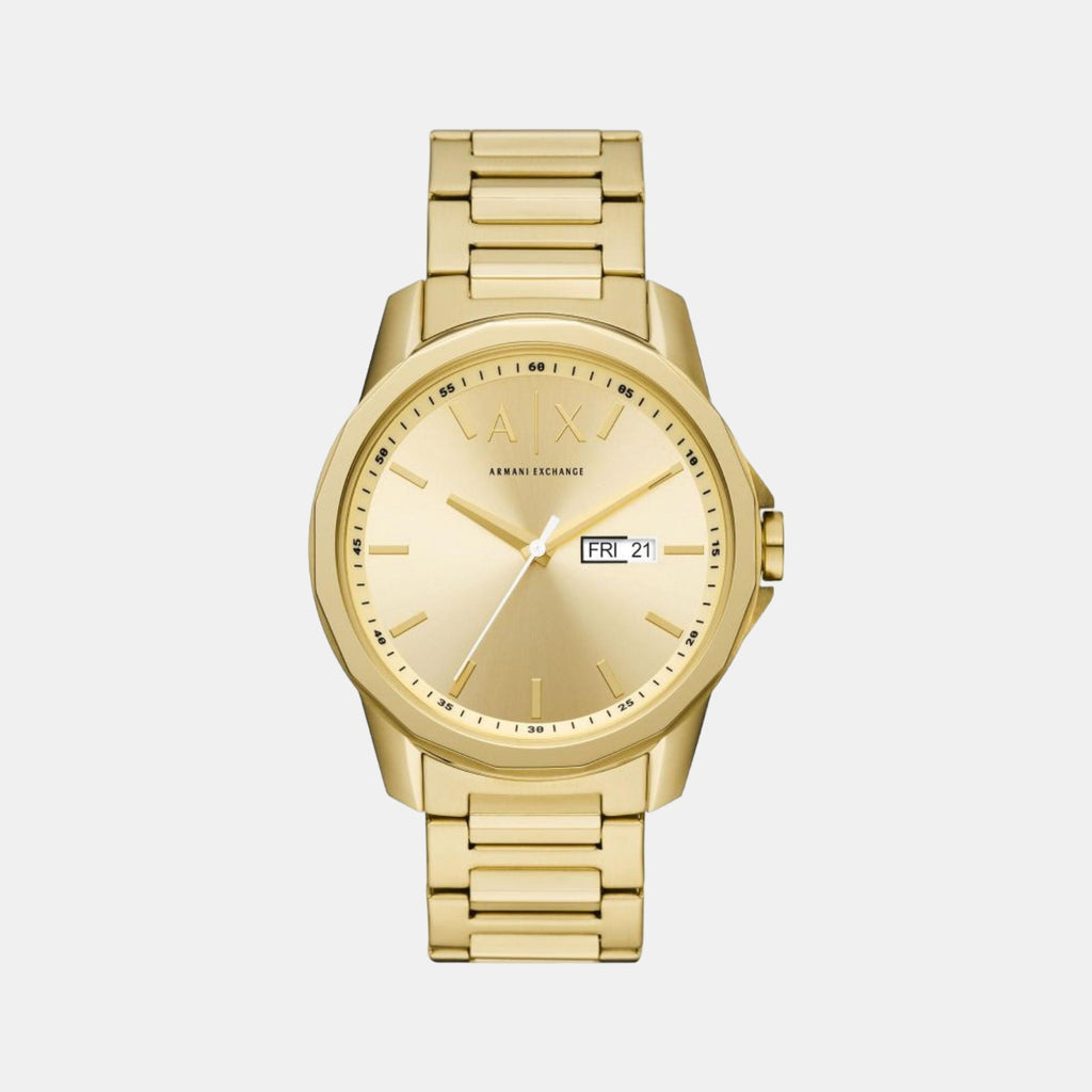 Armani Exchange Round Gold Analog watch