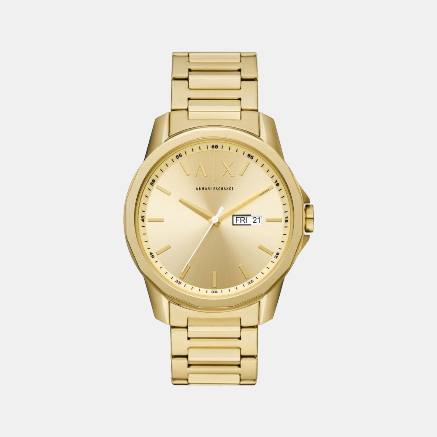 Armani Exchange Round Gold Analog watch