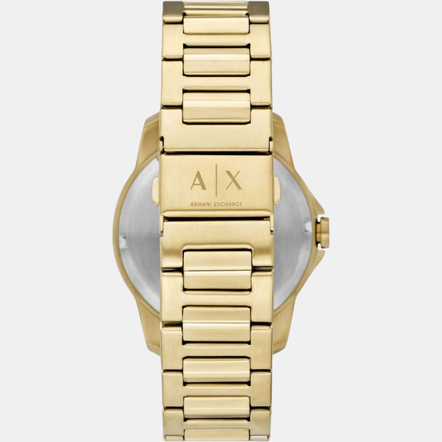 Armani exchange gold on sale watch black face