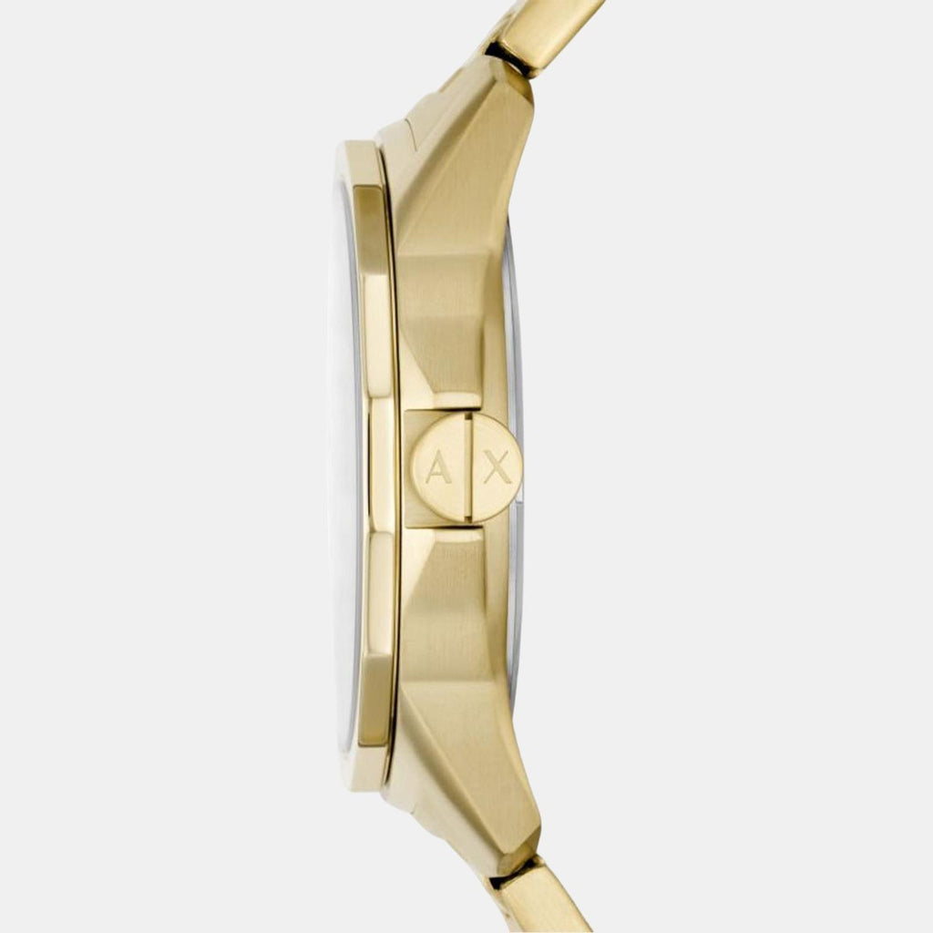 Armani Exchange Men Round Gold watch