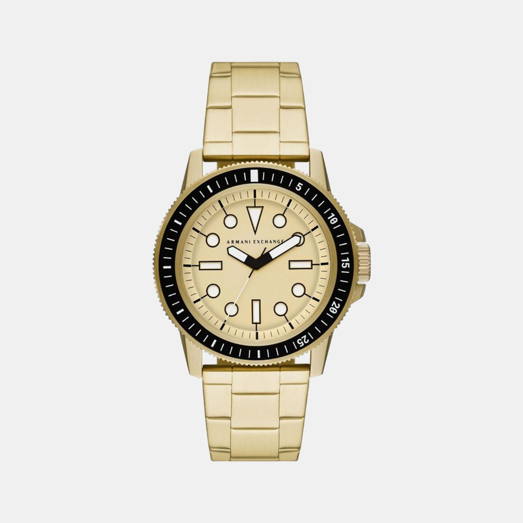 Armani Exchange Round Gold Analog watch