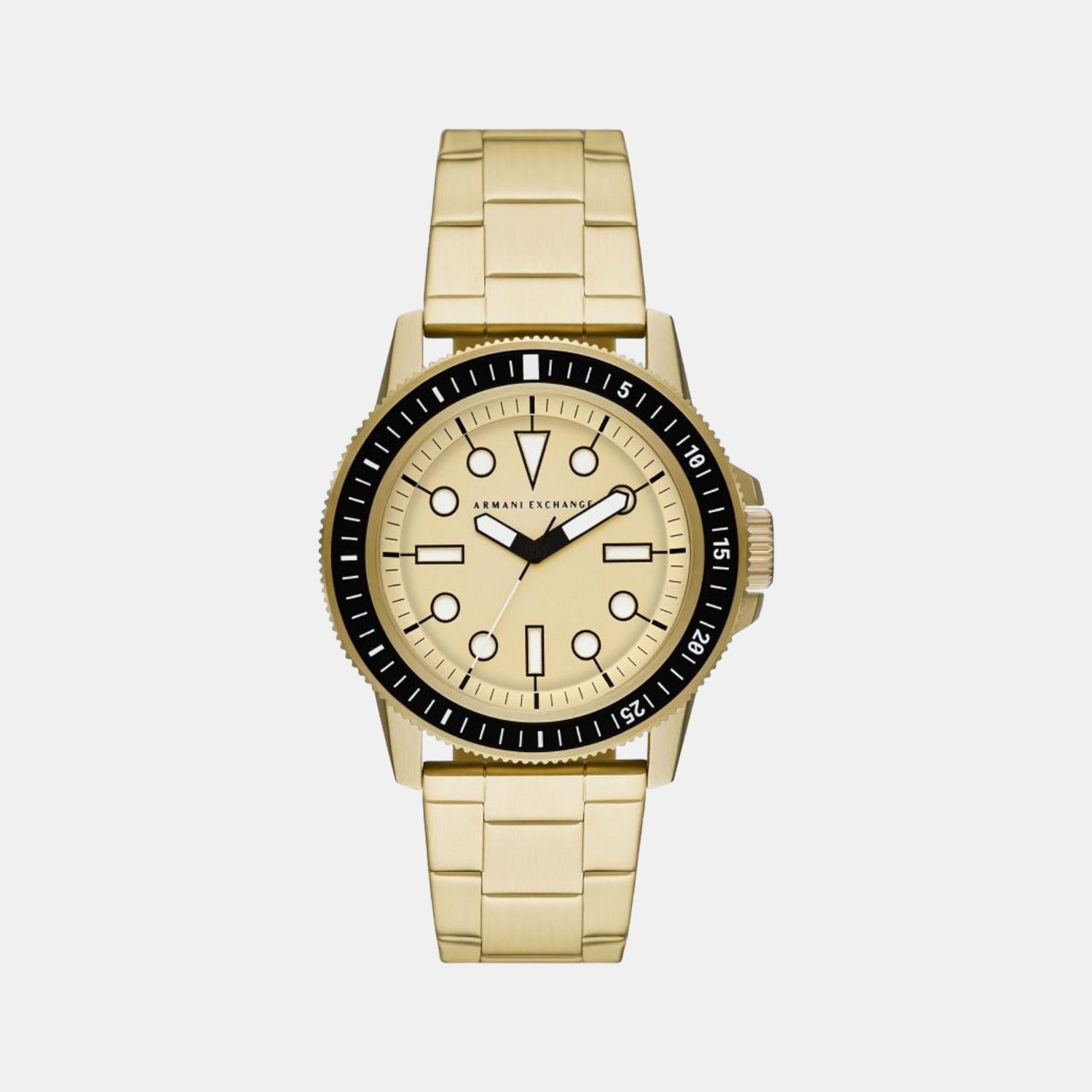 Armani Exchange Round Gold Analog watch