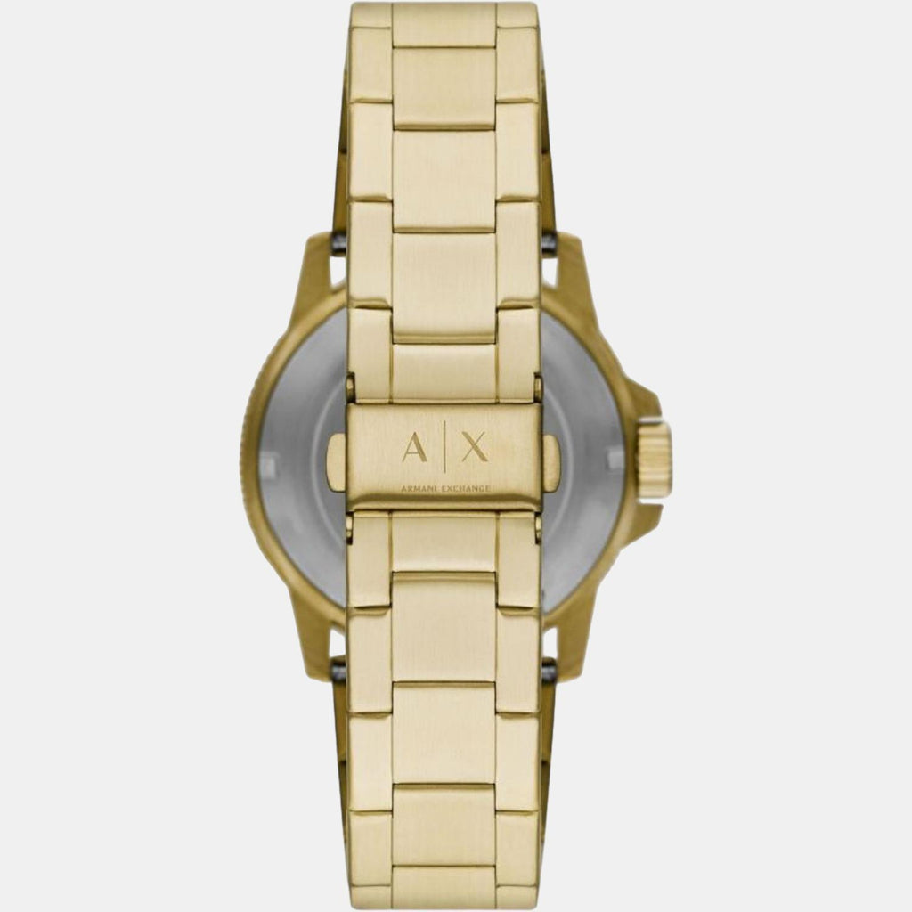 Armani Exchange Men Round Gold watch