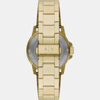Armani Exchange Men Round Gold watch