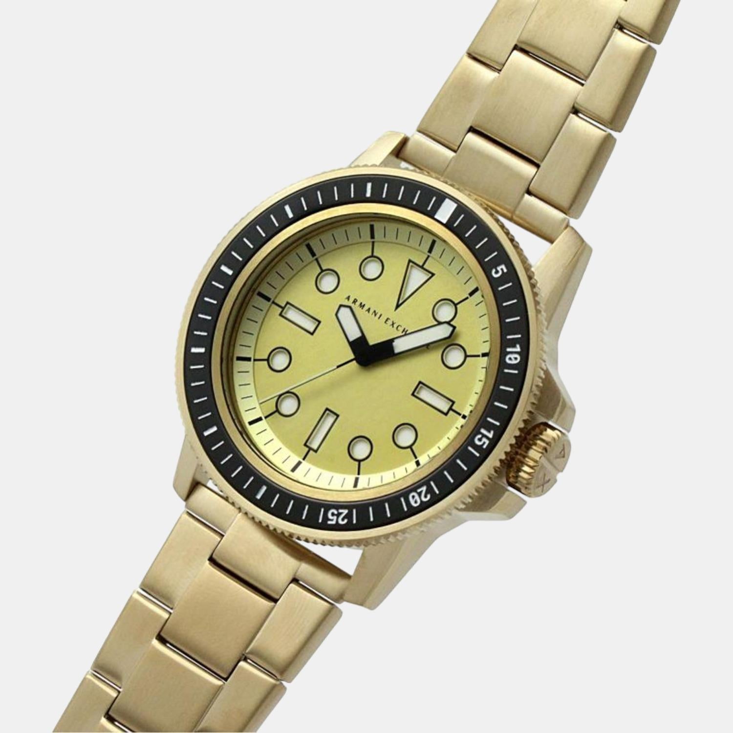 Armani Exchange Classic Quartz Gold Dial Men's Watch AX1854, 45% OFF