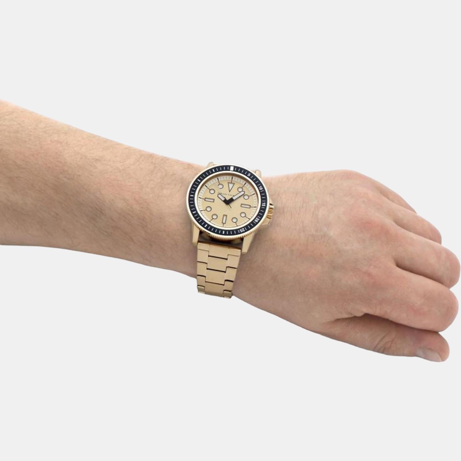 Armani Exchange 44 mm Gold Quartz watch