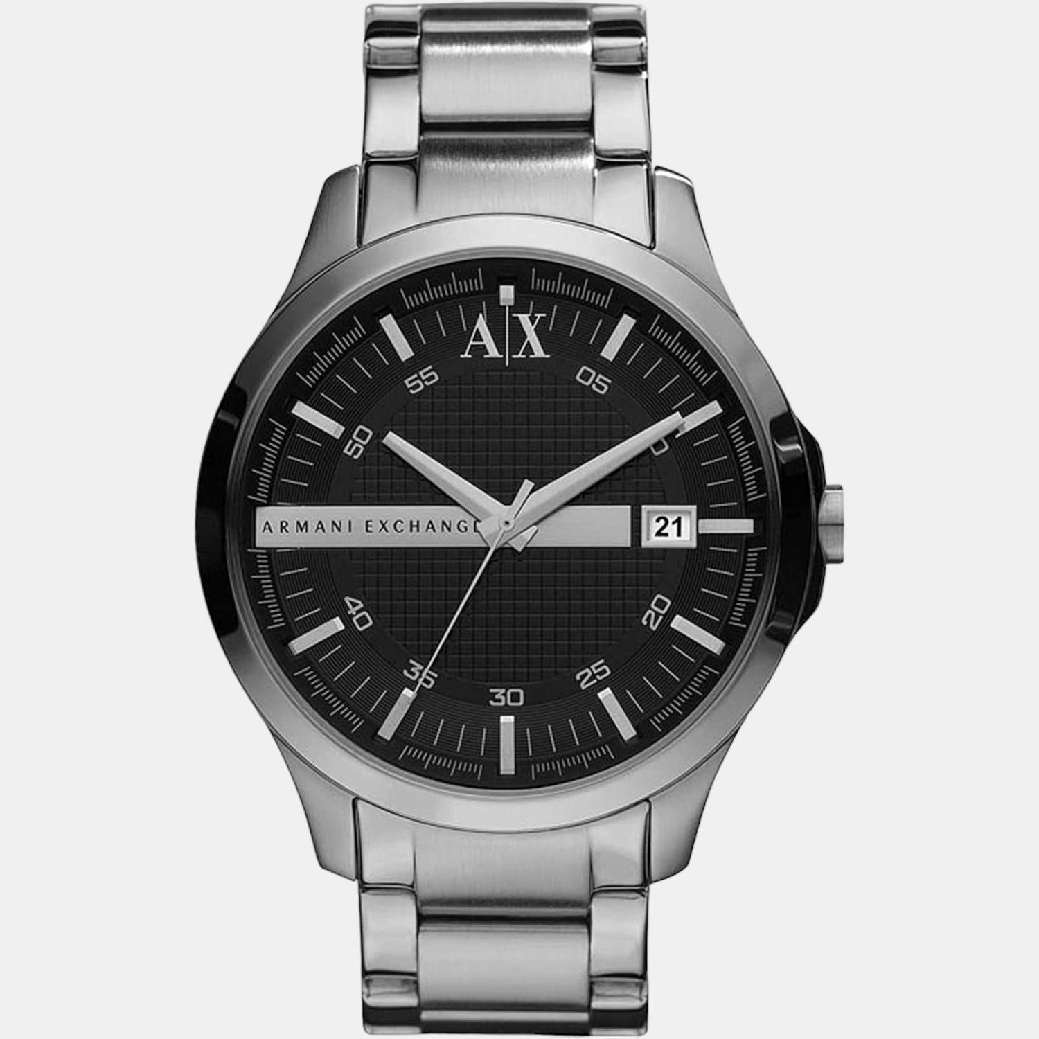 Armani Exchange Men Round Black watch