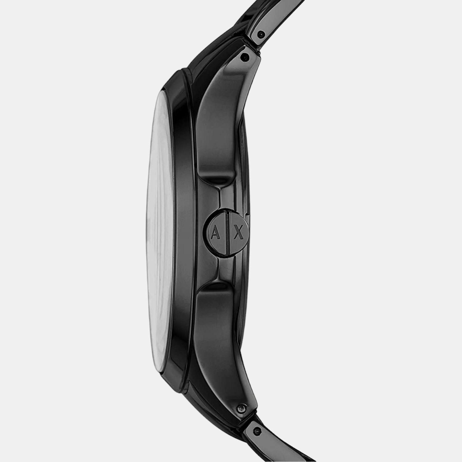 Armani Exchange Men Round Black watch