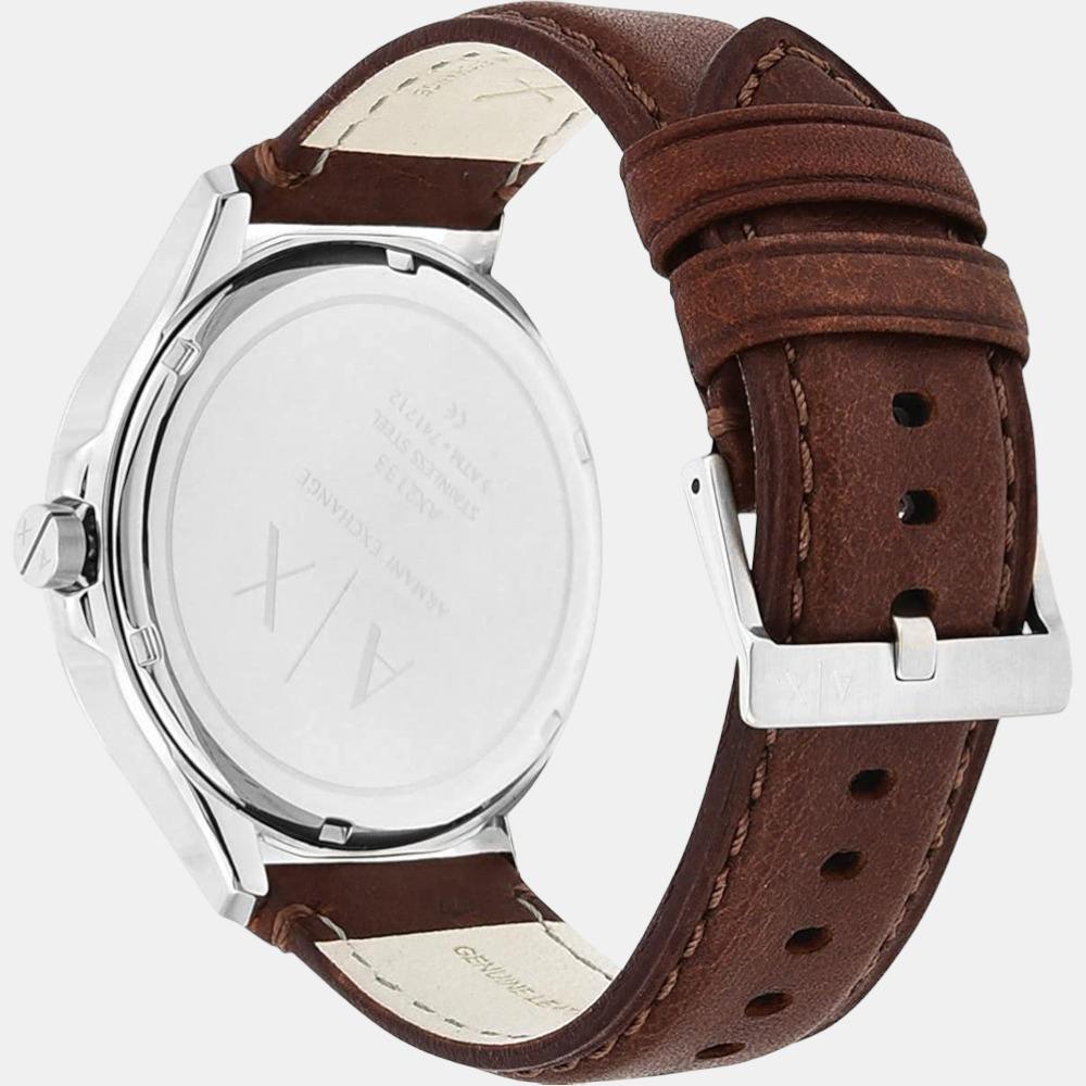 Armani Exchange Leather Blue watch