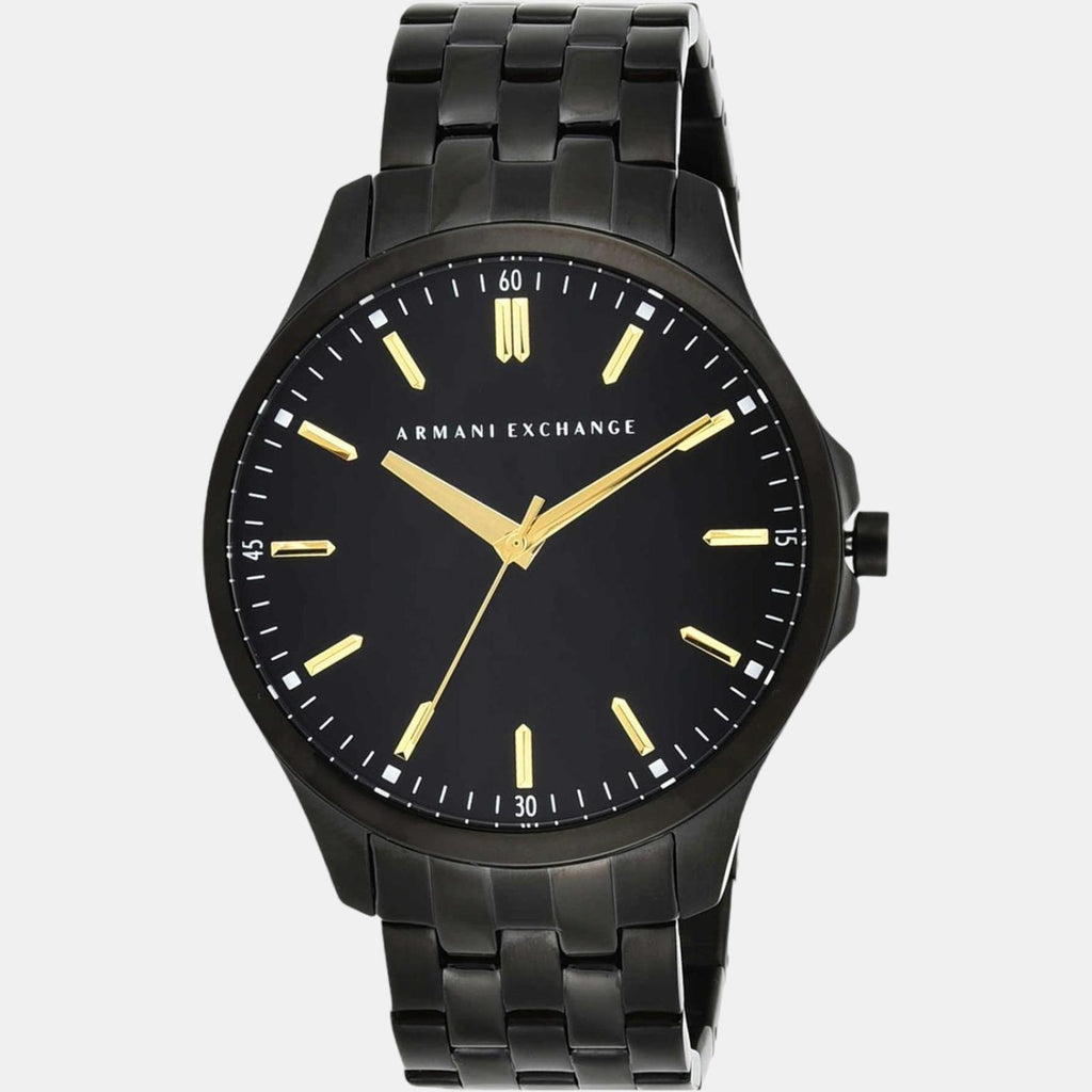 Armani Exchange Men Round Black watch