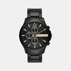 Armani Exchange Round Black Chronograph watch
