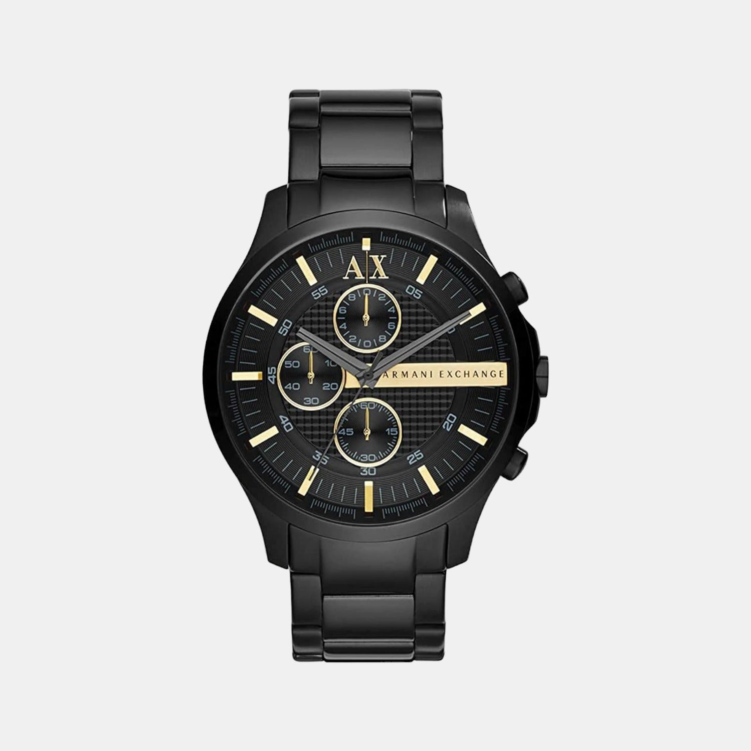 Male Black Stainless Steel Chronograph Watch AX2164