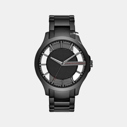 Male Black Analog Stainless Steel Watch AX2189