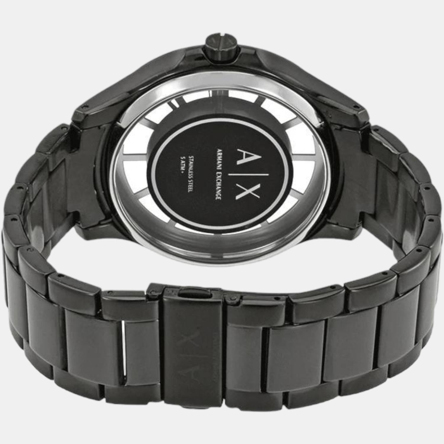 Armani Exchange Men Round Black watch