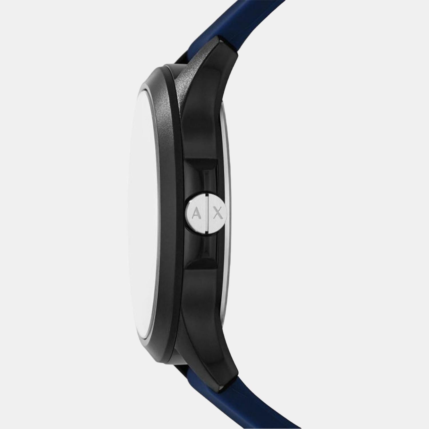 Armani Exchange Men Round Blue watch