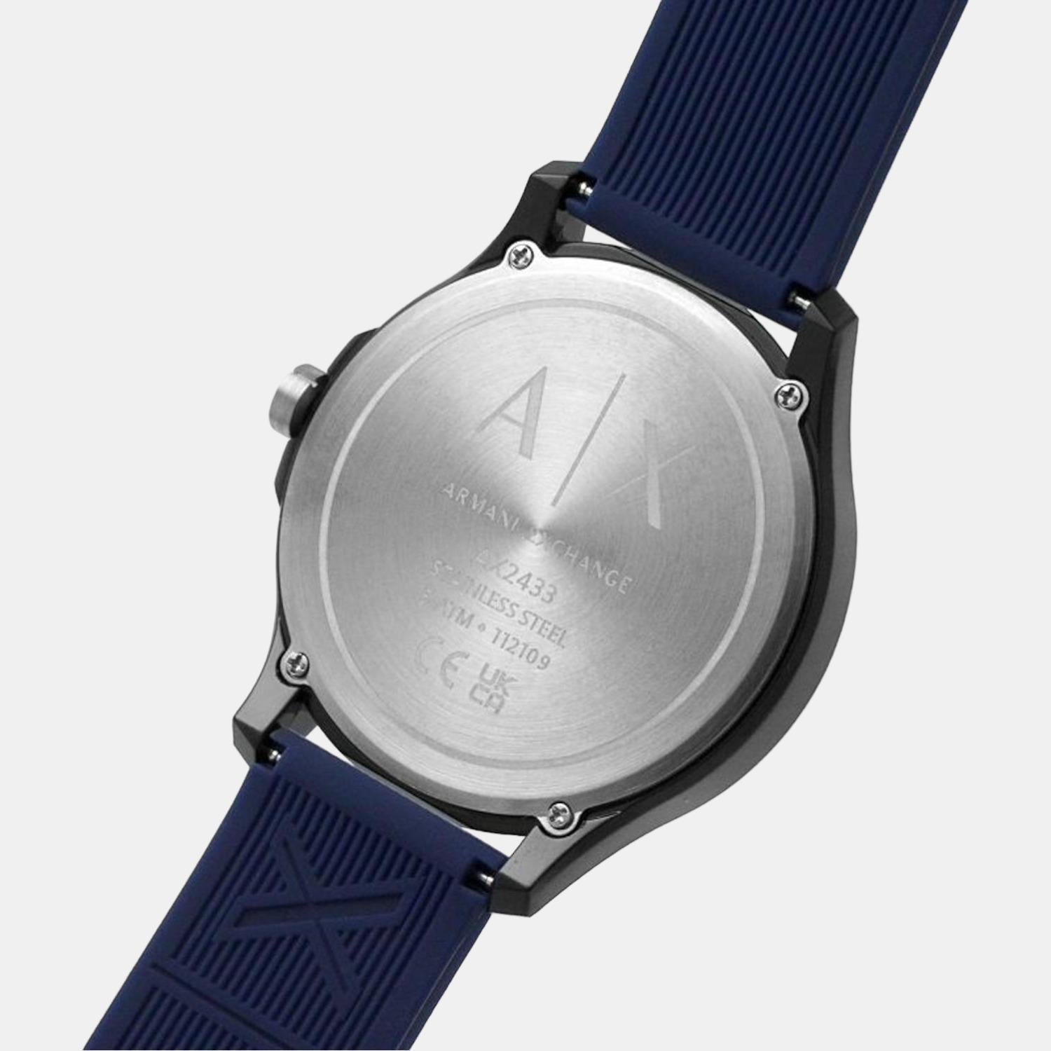Armani Exchange Silicone Blue watch