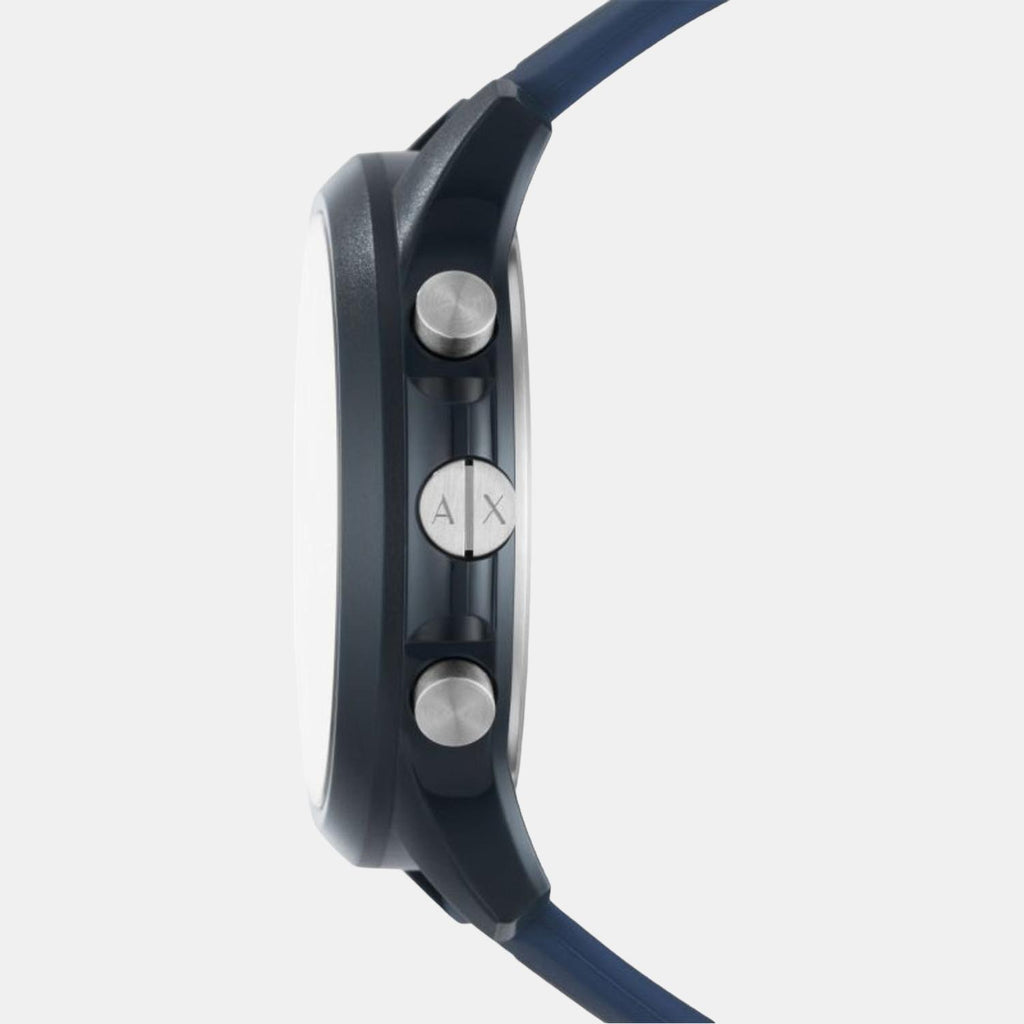 Armani Exchange Men Round Blue watch