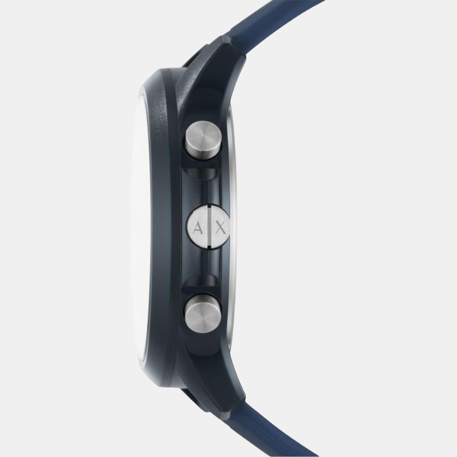 Armani Exchange Men Round Blue watch