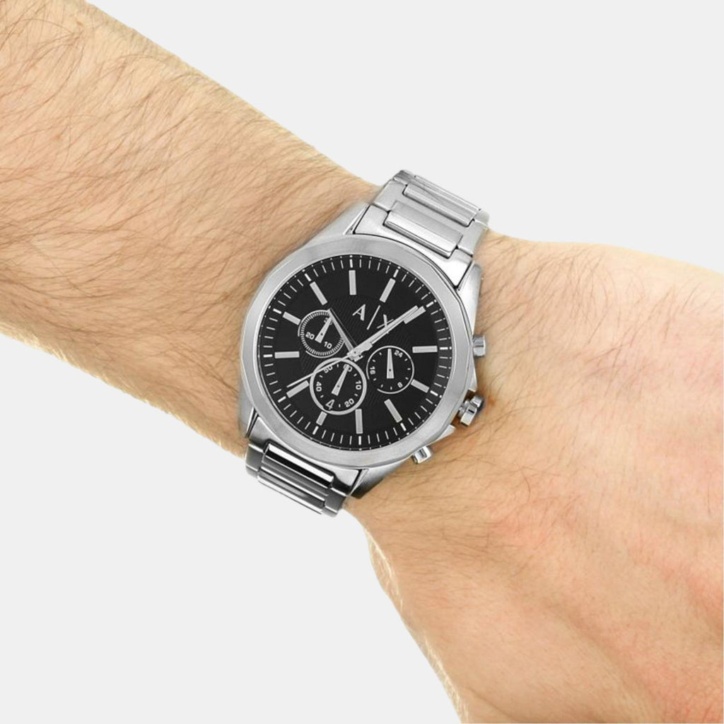 Armani Exchange Men Round Black watch