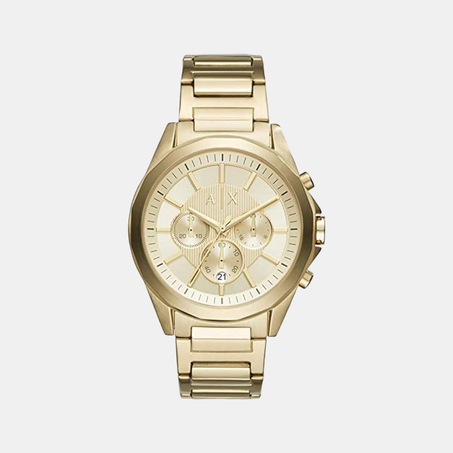 Male Gold Stainless Steel Chronograph Watch AX2602