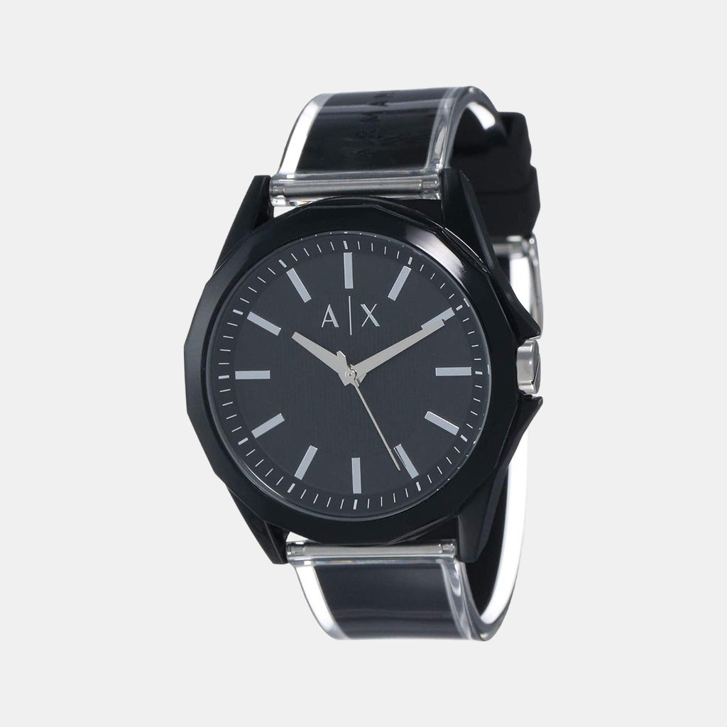 Armani Exchange Men Round Black watch