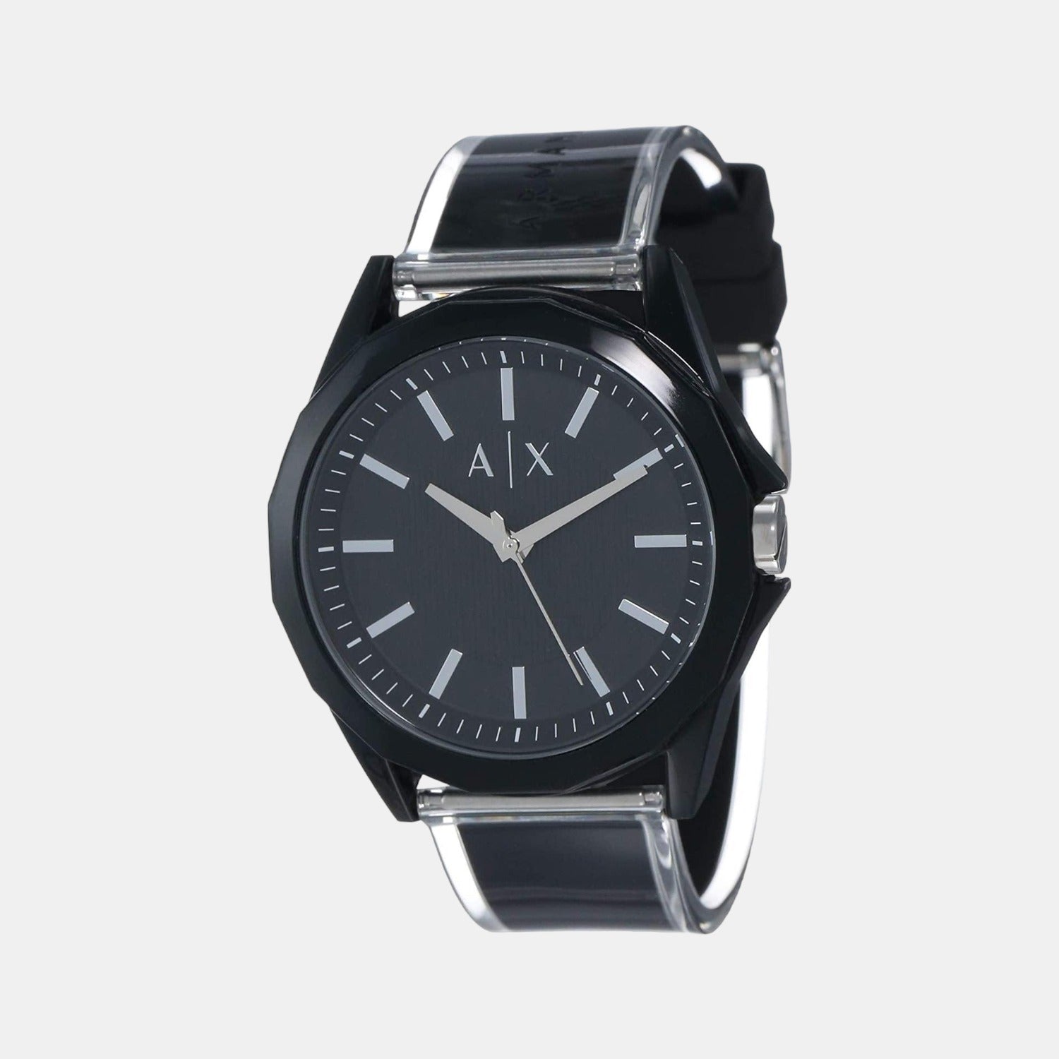 Armani Exchange Men Round Black watch