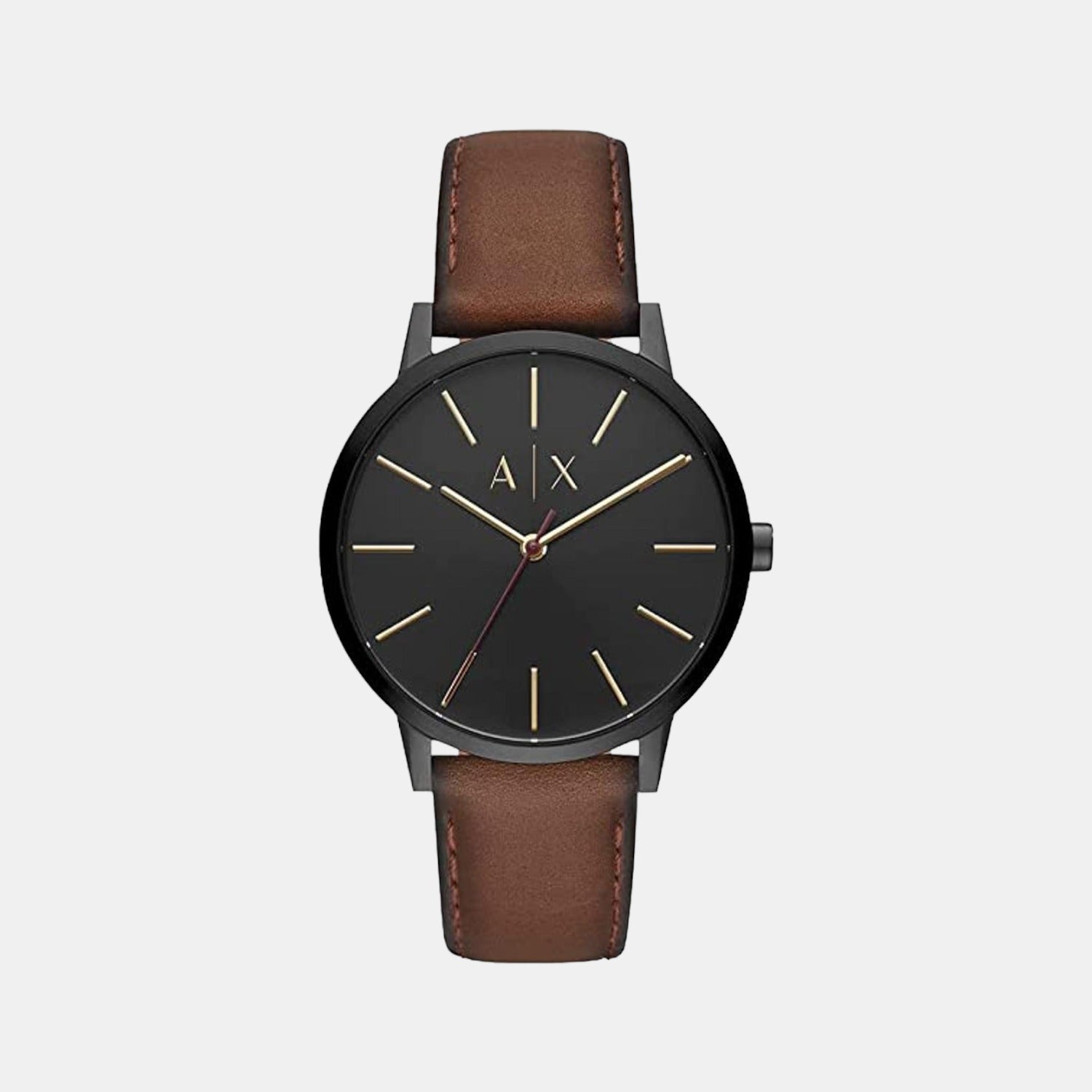 Armani Exchange Male Black Analog Leather Watch Armani Exchange