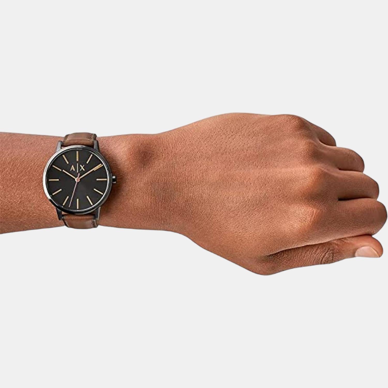 Armani Exchange Leather Black watch