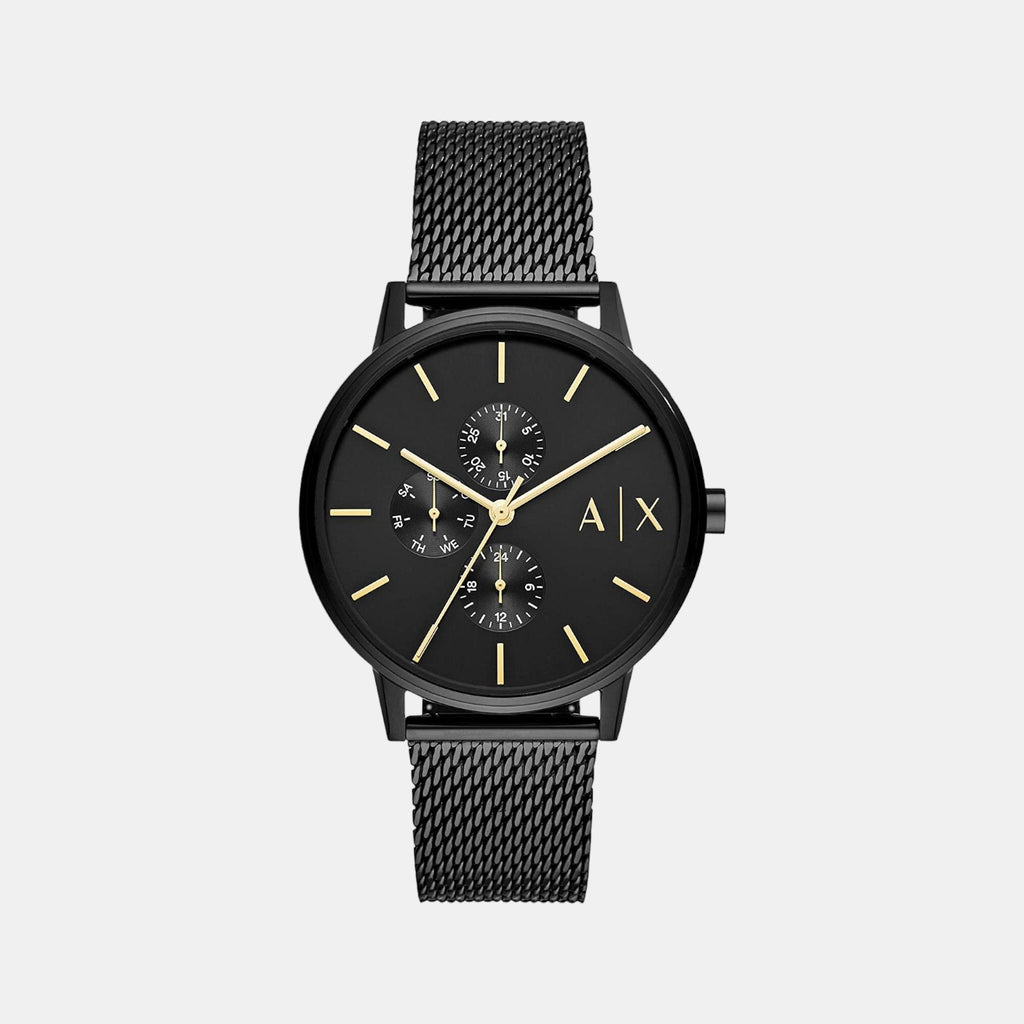 Armani Exchange Round Black Chronograph watch