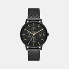 Armani Exchange Round Black Chronograph watch