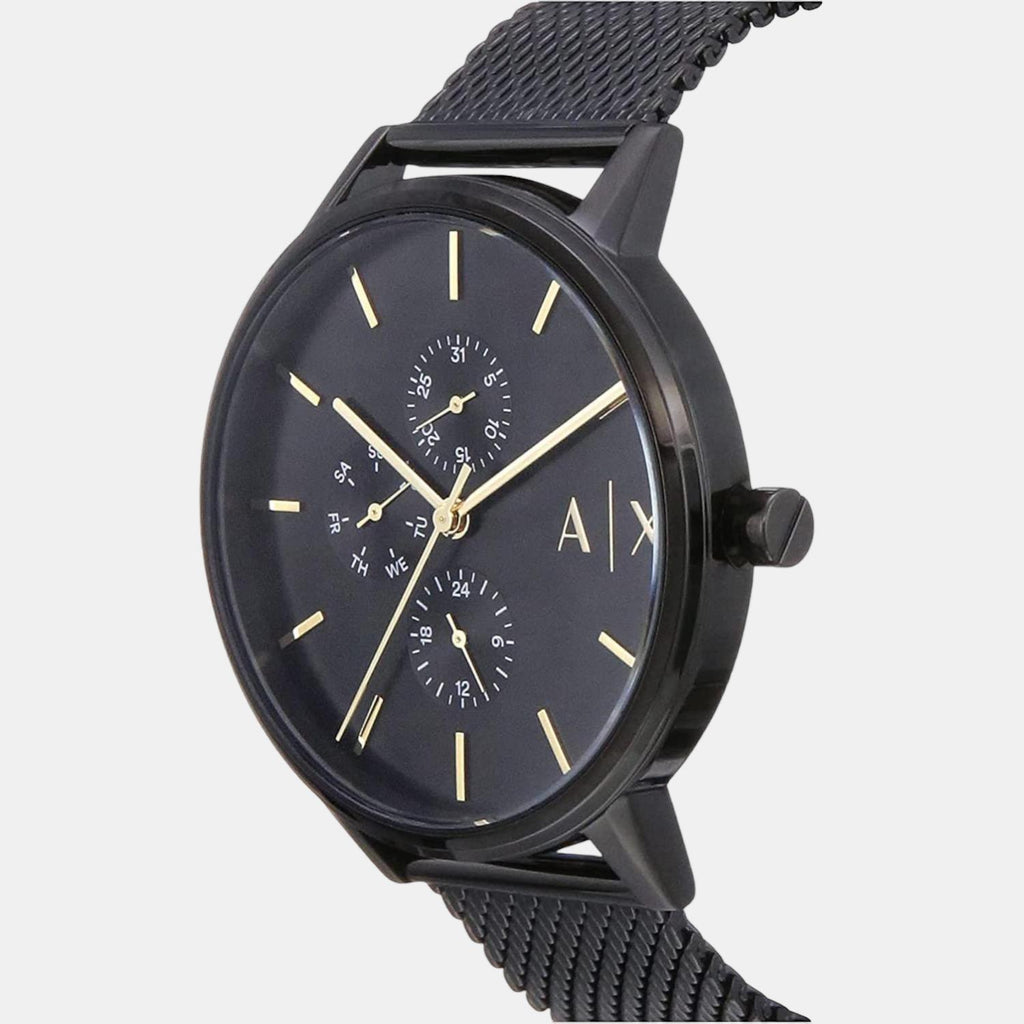 Armani Exchange Men Round Black watch