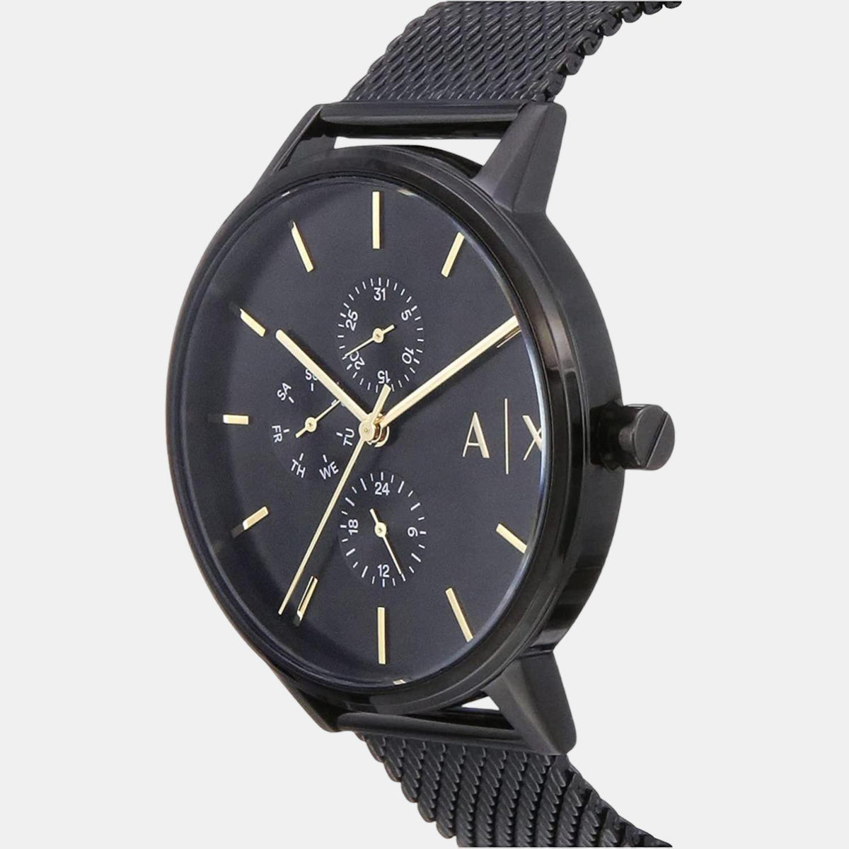Armani Exchange Men Round Black watch