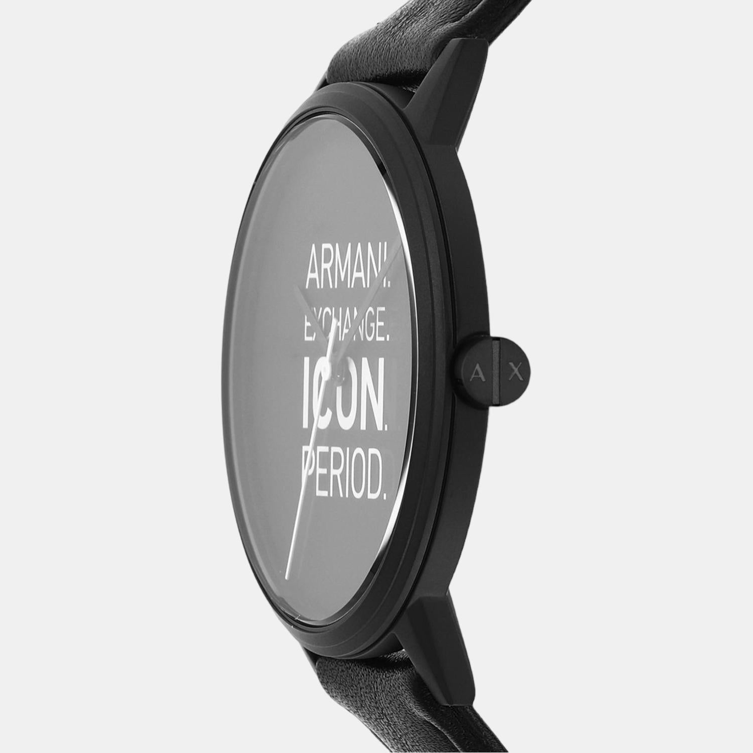 Armani Exchange Male Analog Leather Watch Armani Exchange Just