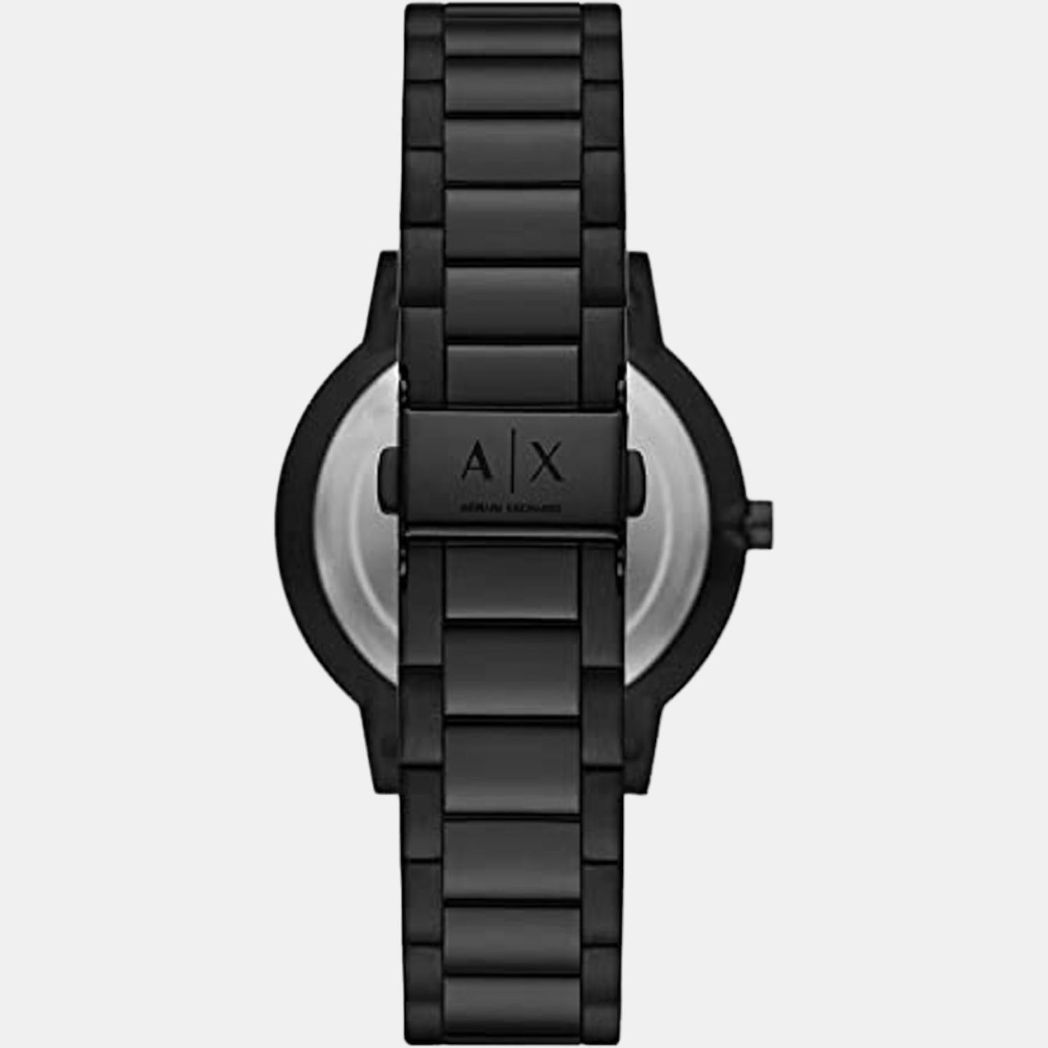 Armani Exchange Men Round Black watch