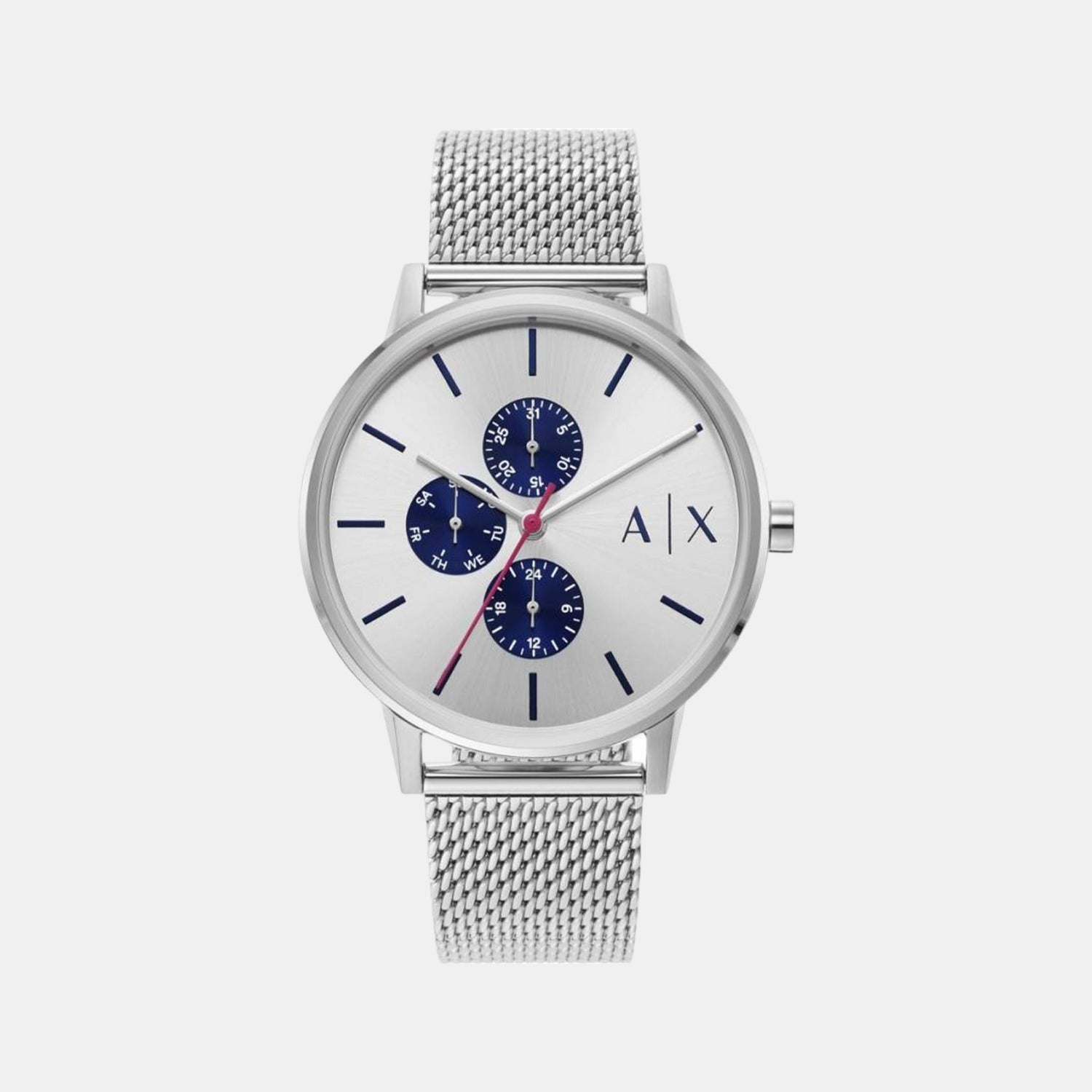 Armani Exchange Round Silver Chronograph watch