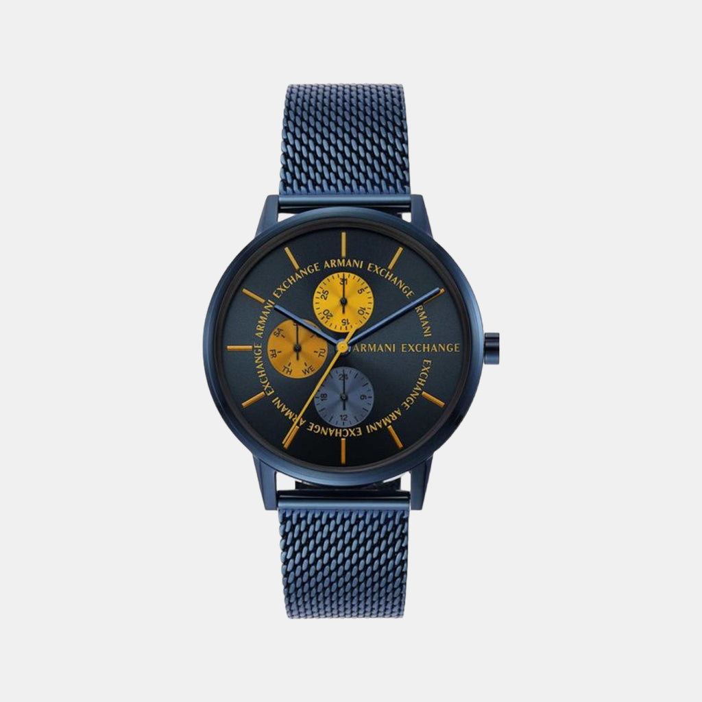 Armani Exchange Round Blue Chronograph watch